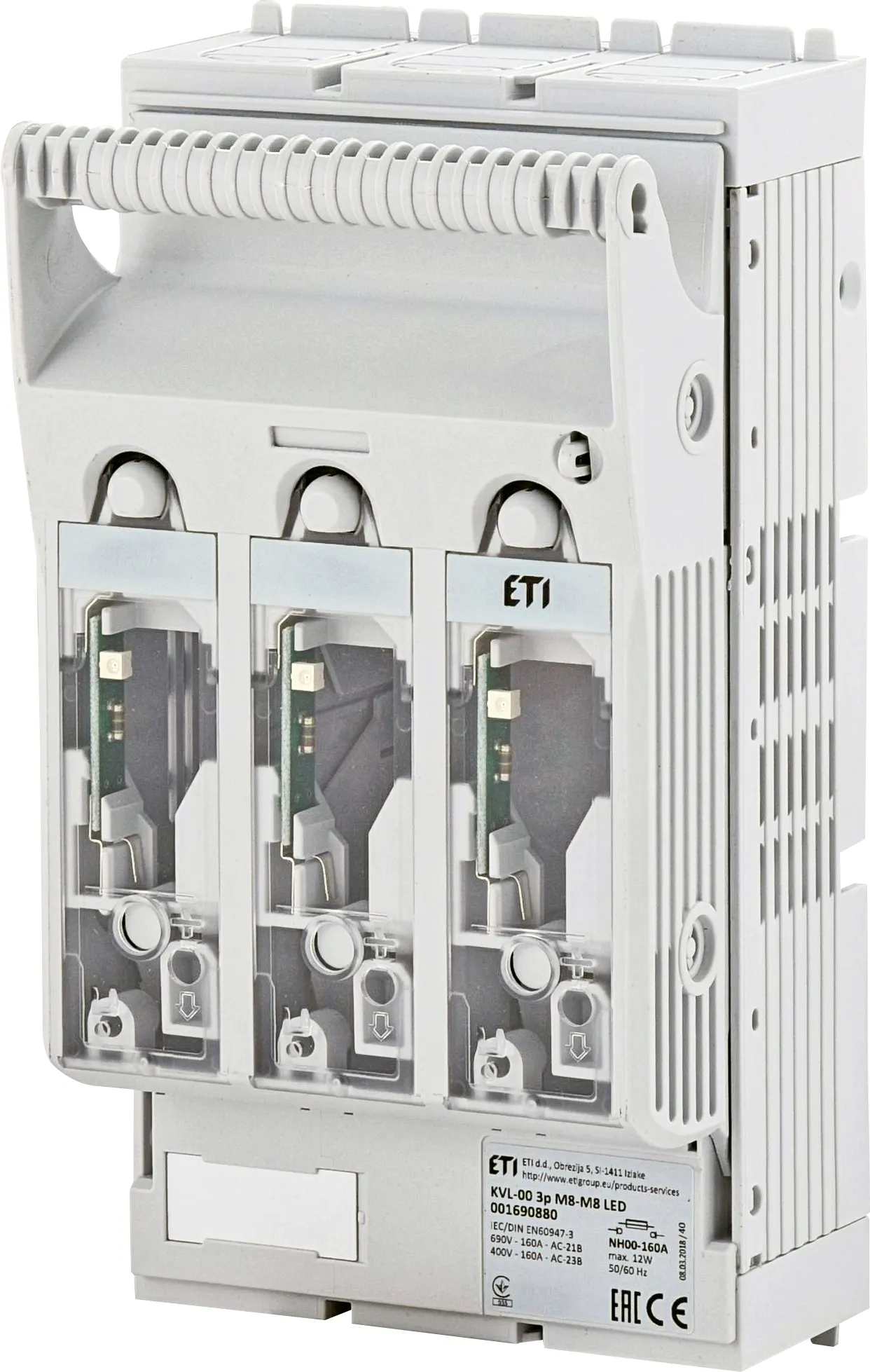 Rozłącznik skrzynkowy KVL-00 3p M8-M8 LED 001690880