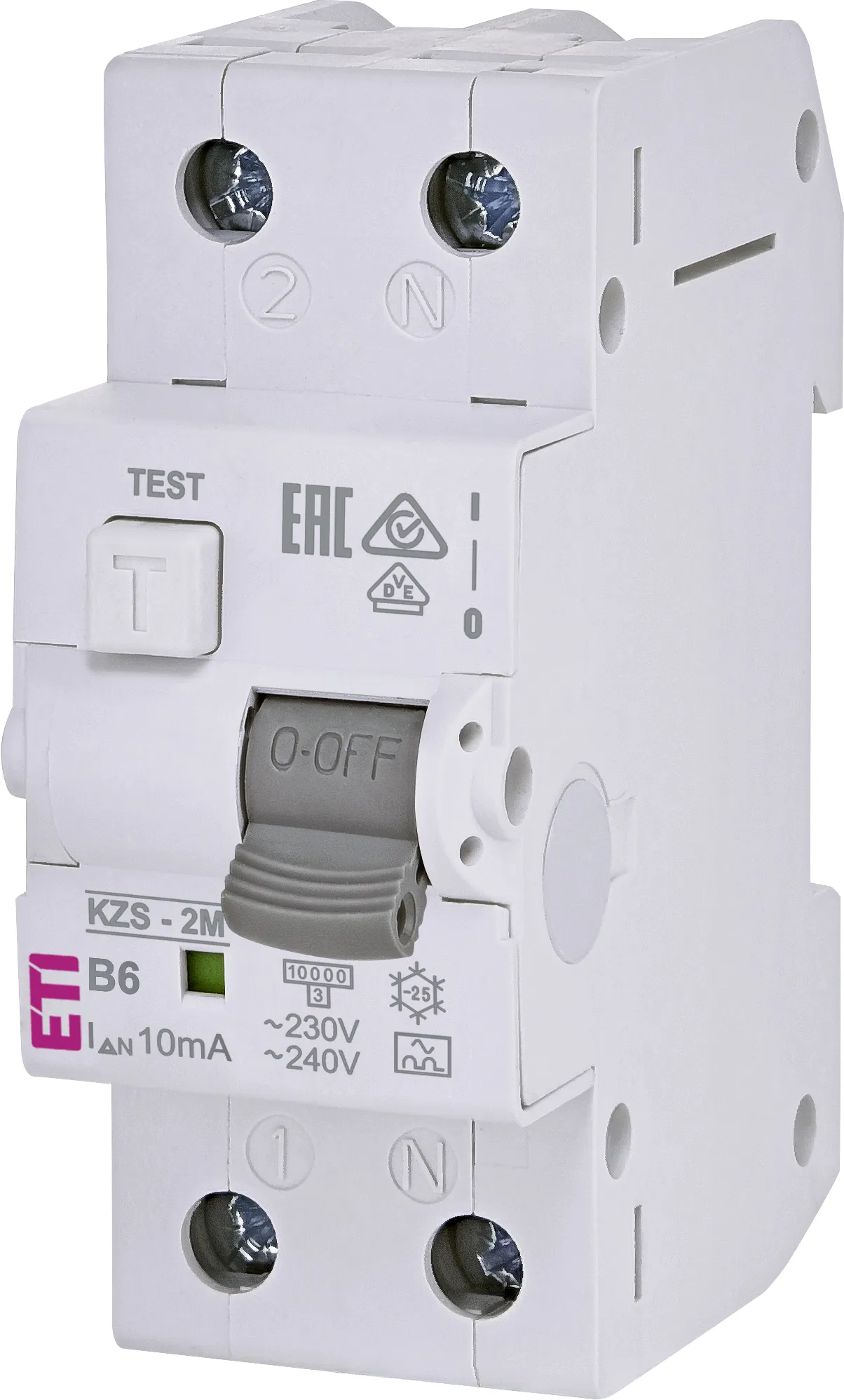 Wył. różnicowy z zabezp. nadpr KZS-2M A B6/0.01 002173211