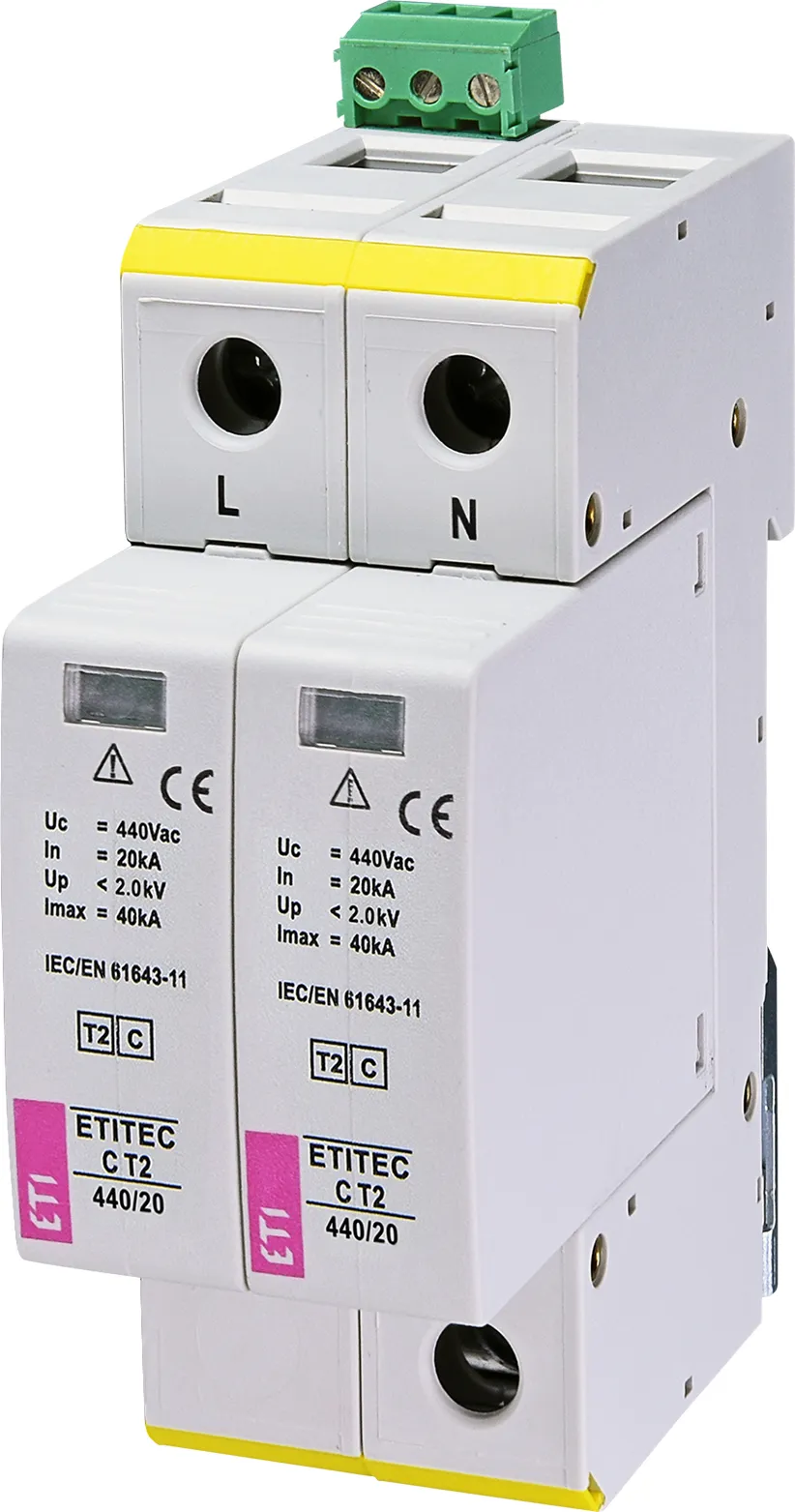 Ogranicznik przepięć ETITEC C T2 440/20 2+0 RC 002440410