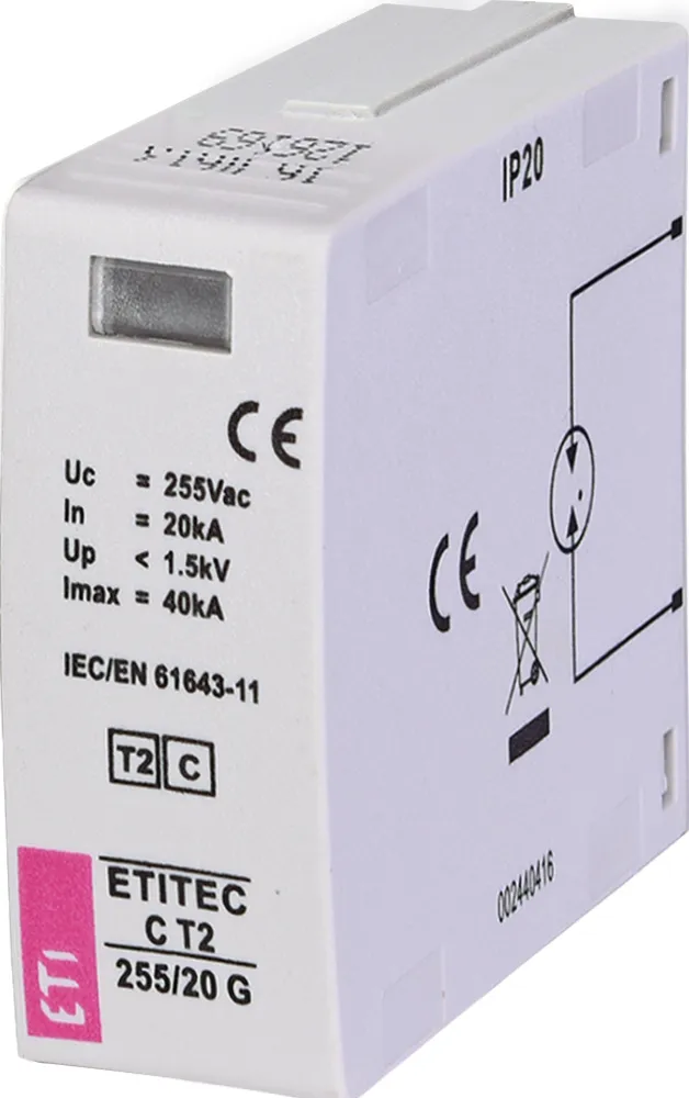 Ogranicznik przepięć MOD. ETITEC C T2 255/20 G 002440416