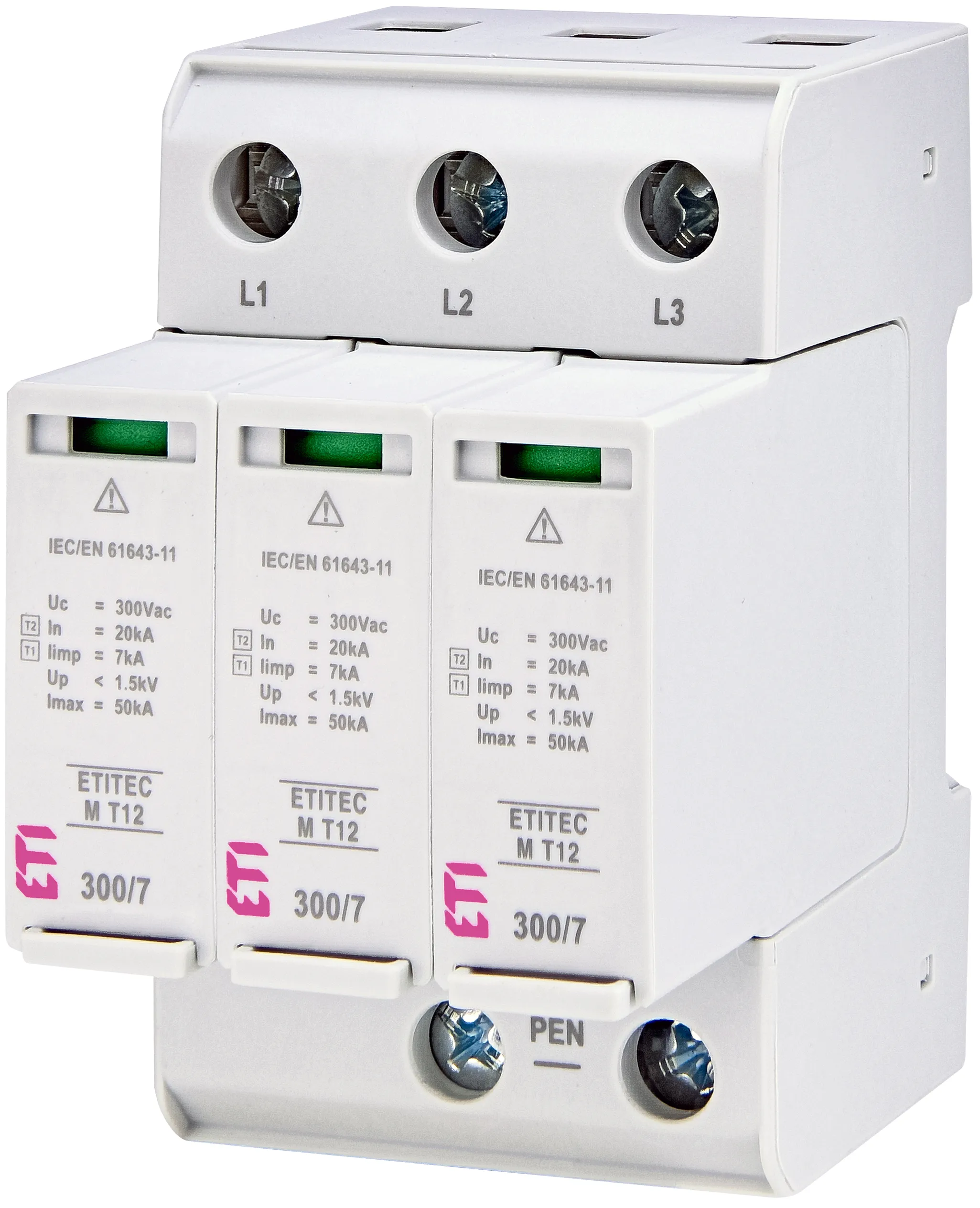 Ogranicznik przepięć ETITEC M T12 300/7 3+0 002440504