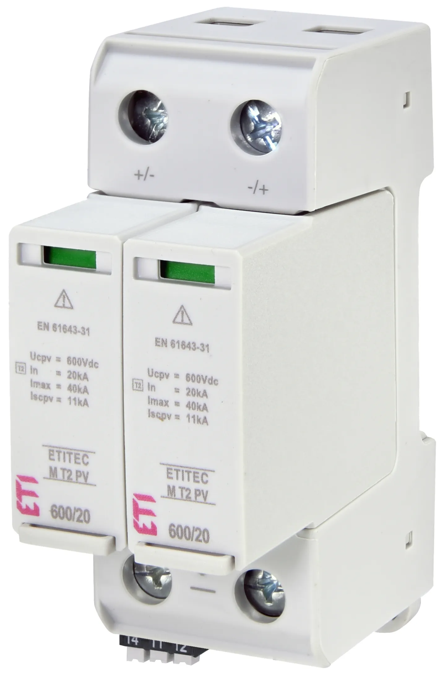 Ogranicznik przepięć ETITEC M T2 PV 600/20 RC 002440621