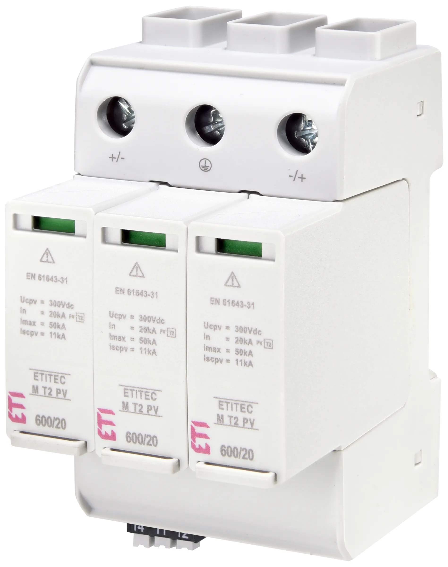 Ogranicznik przepięć ETITEC M T2 PV 600/20 Y RC 002440736