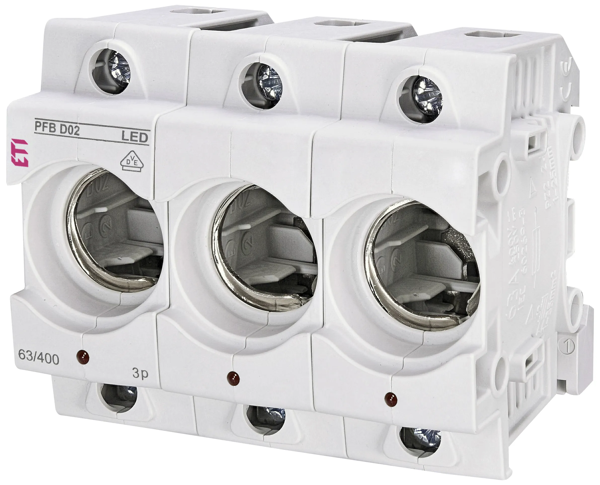 Podstawa bezpiecznikowa PFB D02 3p LED 002510024