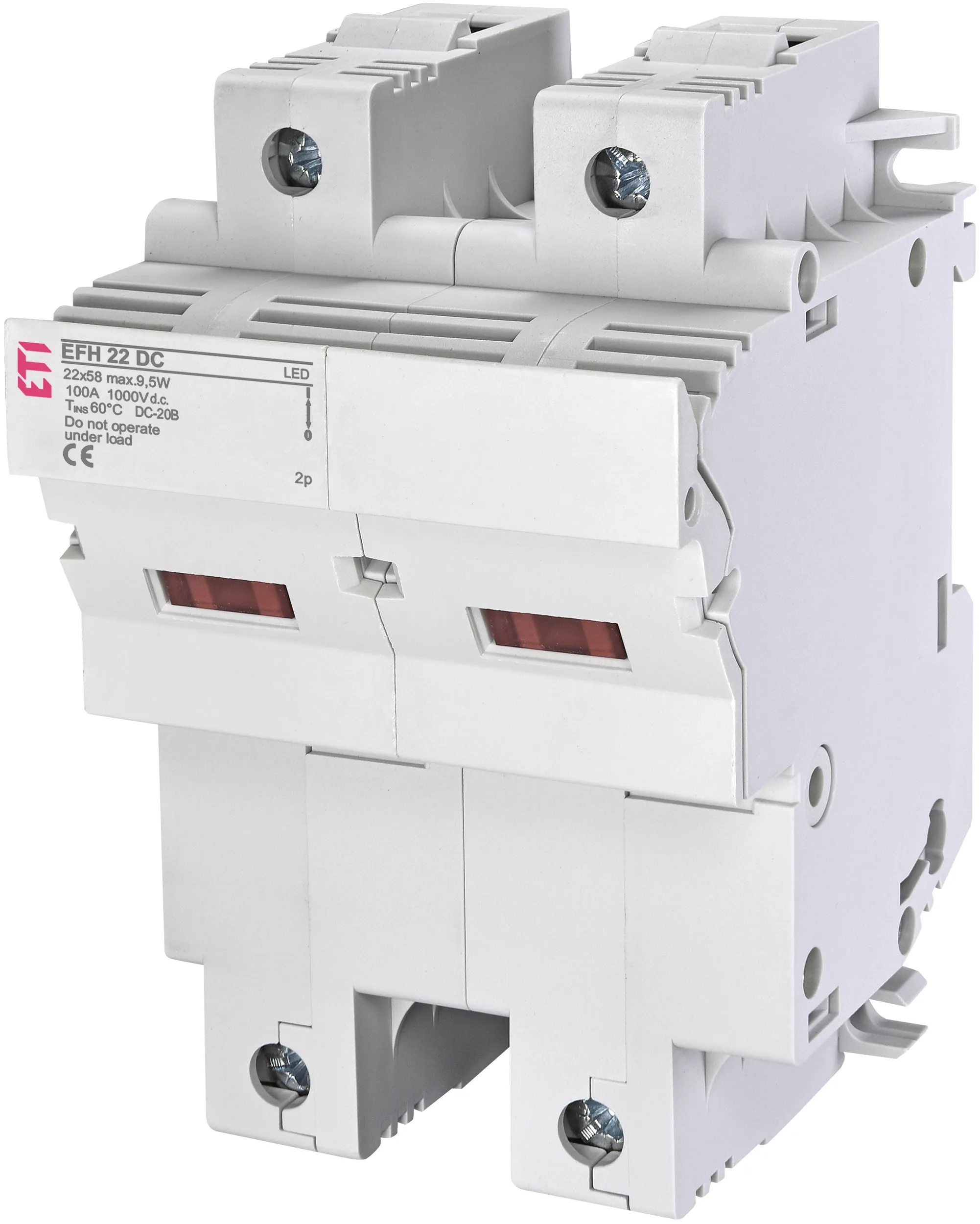 Podstawa bezpiecznikowa EFH 22 DC LED 2p 002570213