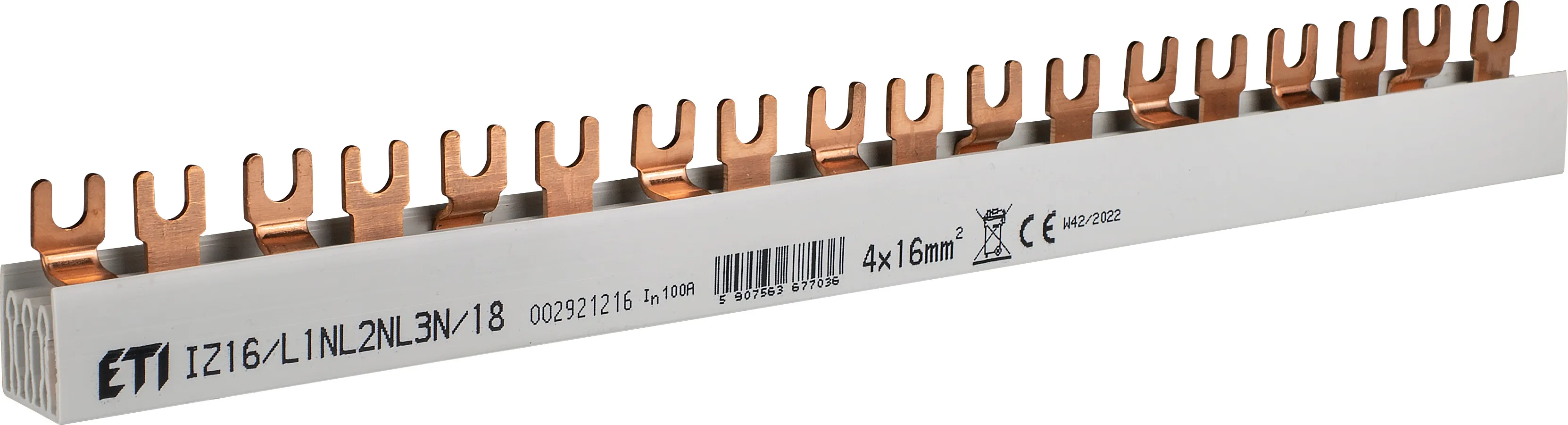 Izolowana szyna zbiorcza IZ16/L1NL2NL3N/18 002921216