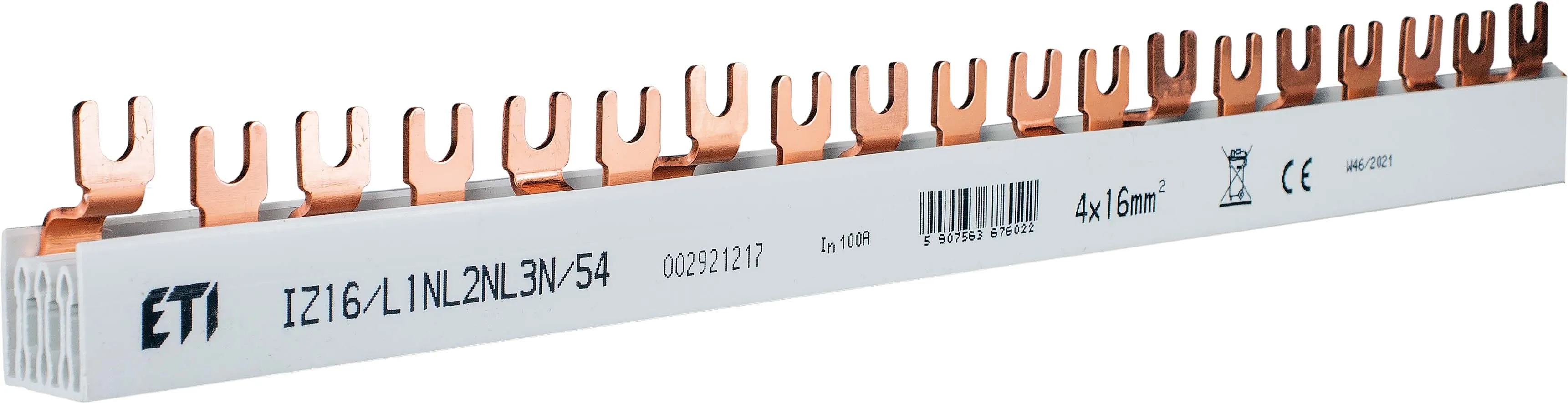 Izolowana szyna zbiorcza IZ16/L1NL2NL3N/54 002921217