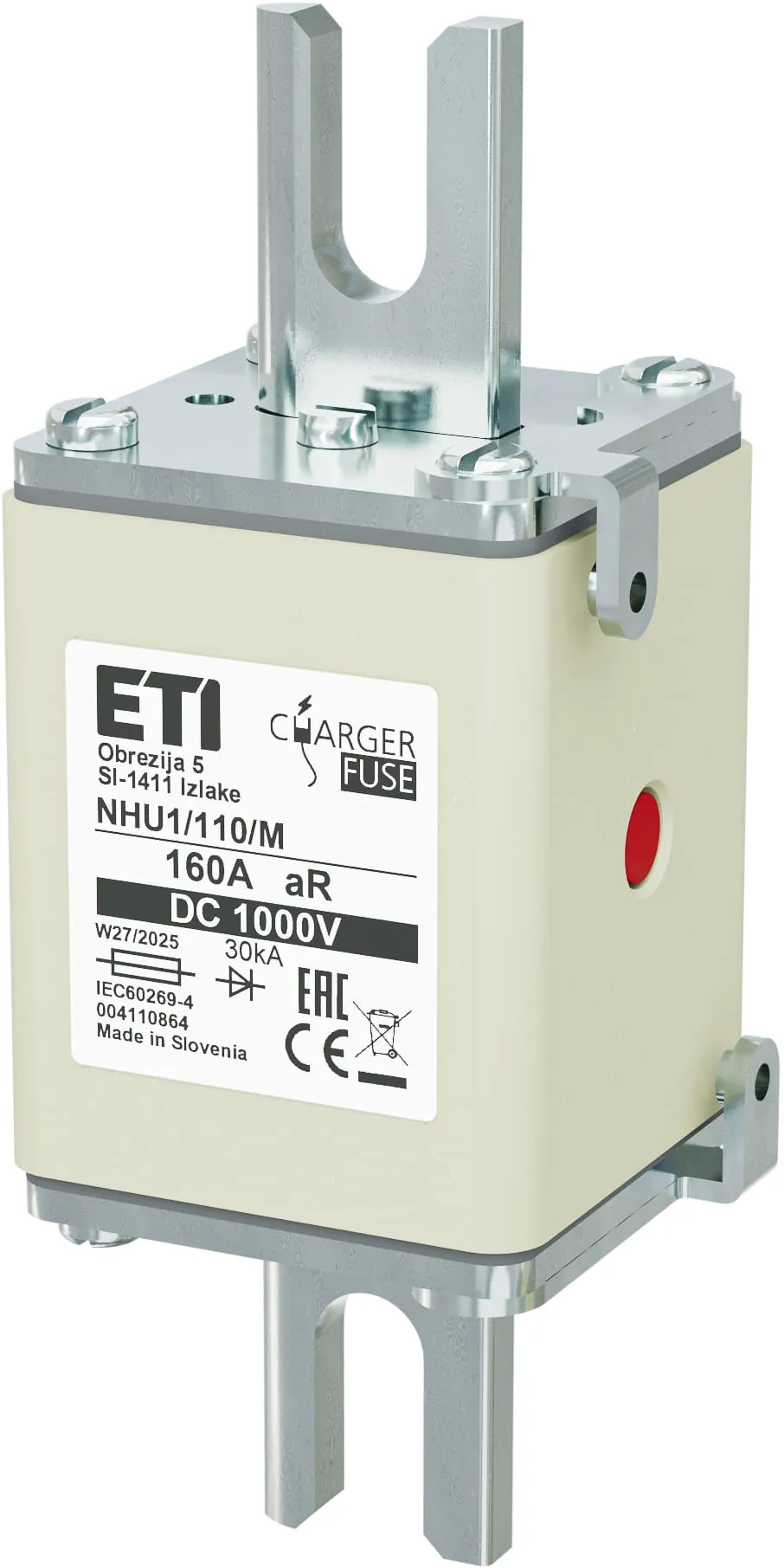 Wkładka topikowa NHU1/110/M aR 160A/1000V DC 004110864