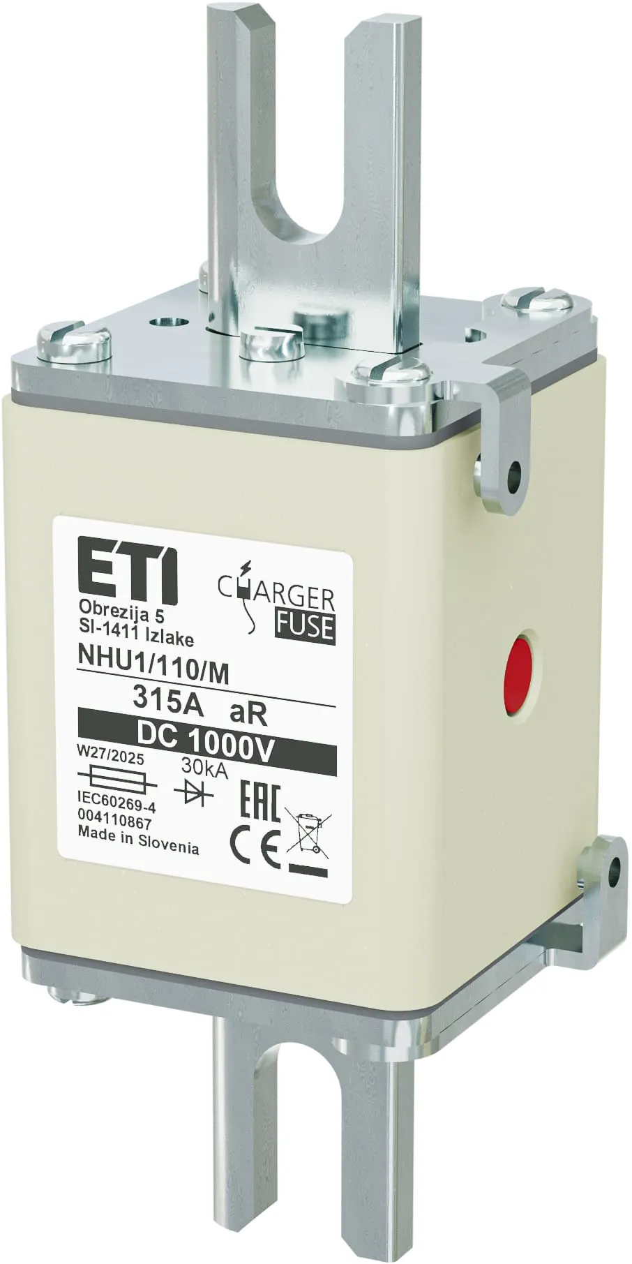 Wkładka topikowa NHU1/110/M aR 315A/1000V DC 004110867