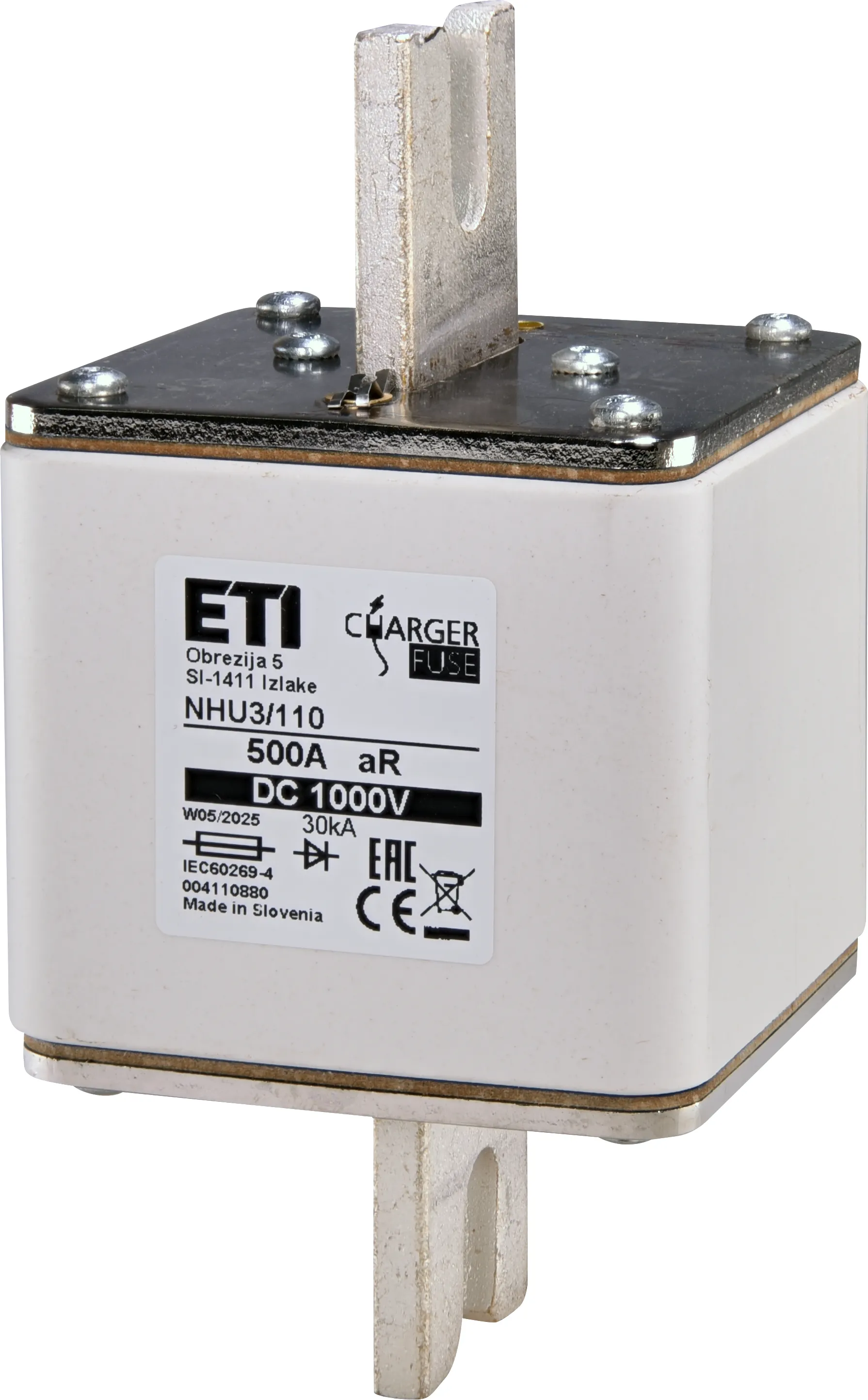 Wkładka topikowa NHU3/110 aR 500A/1000V DC 004110880