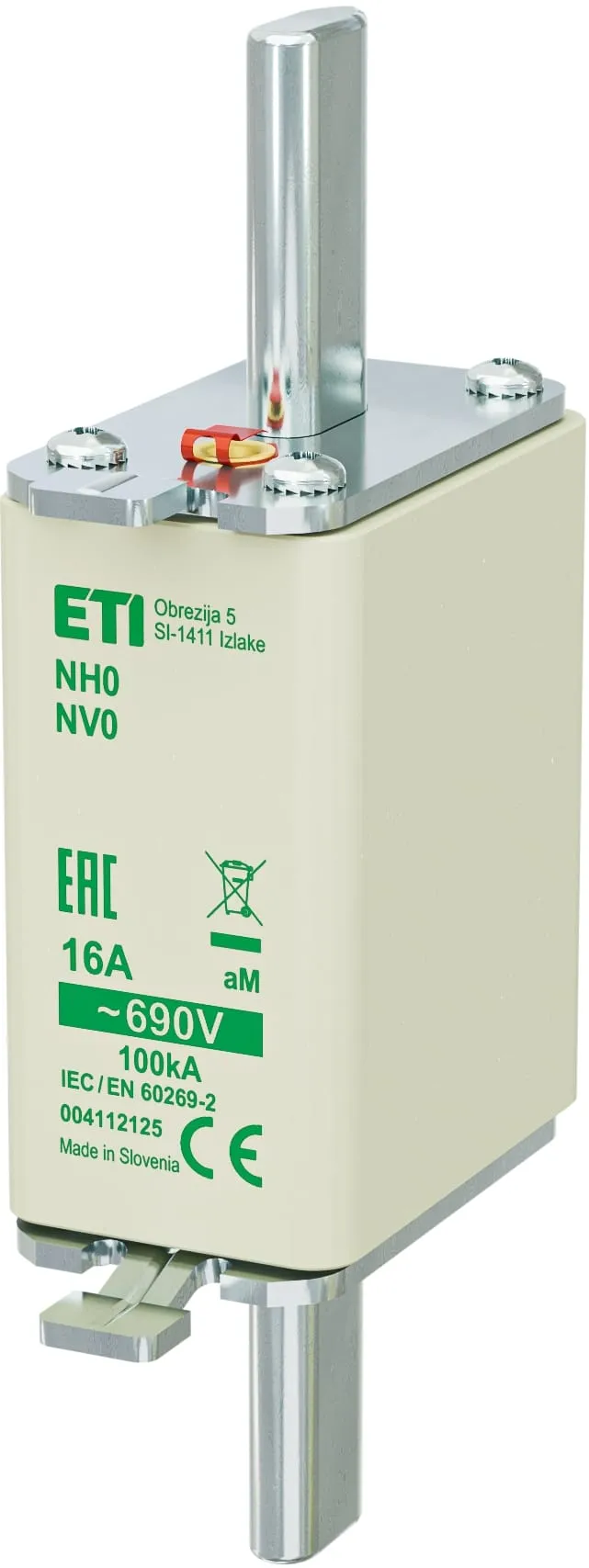 Wkładka topikowa NH0 aM 16A/690V 004112125