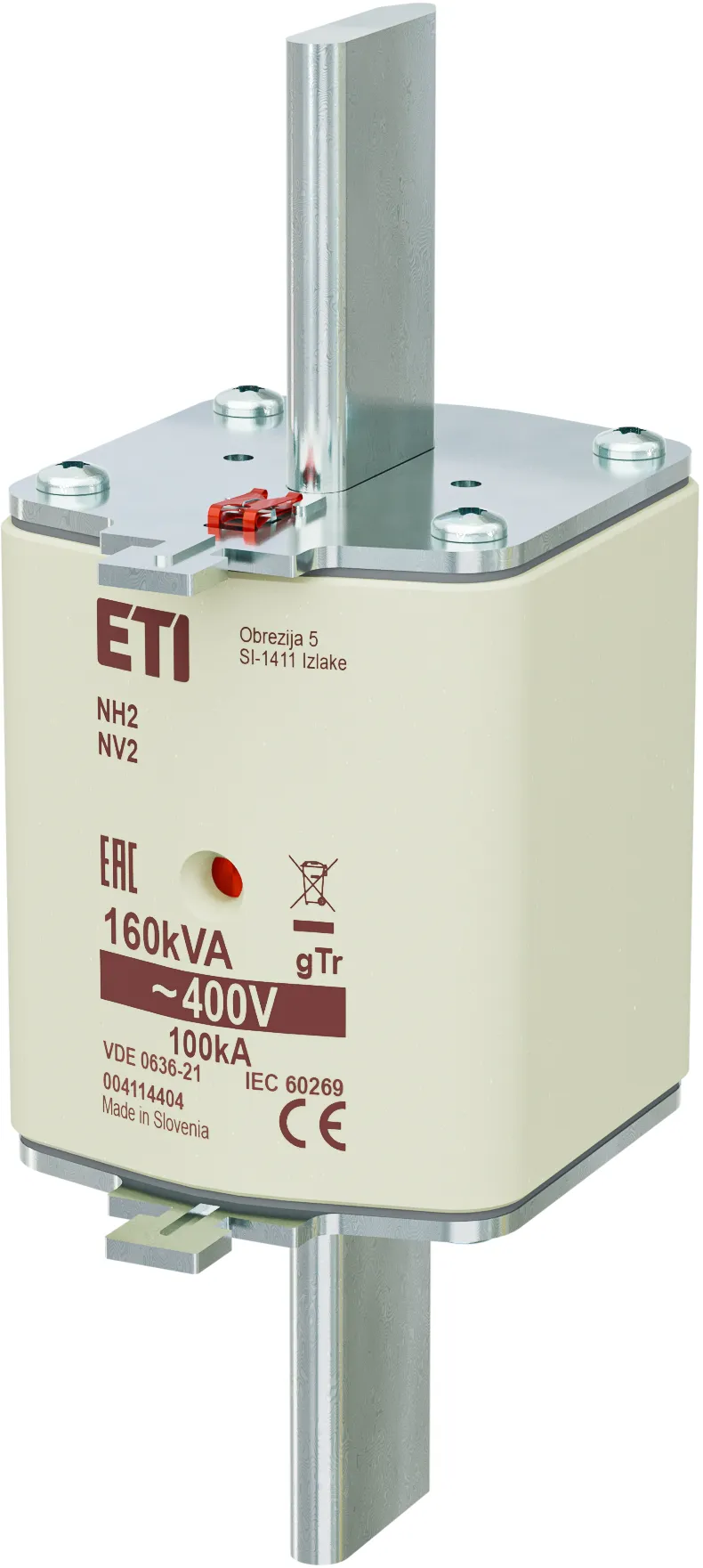 Wkładka topikowa NH2 gTr 231A/400V/160kVA 004114404
