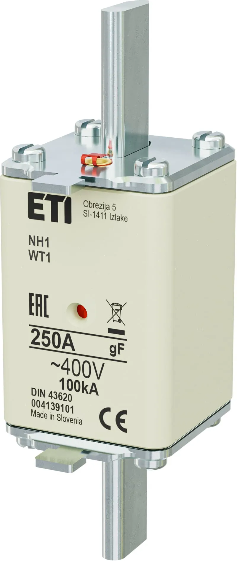 Wkładka topikowa NH1 gF 250A/400V 004139101