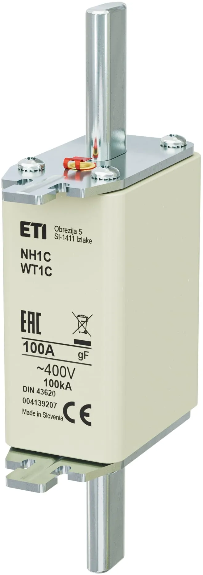 Wkładka topikowa NH1C gF 100A/400V 004139207