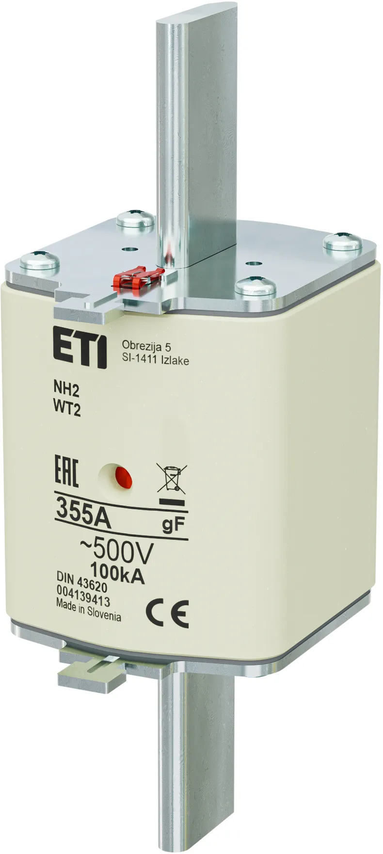 Wkładka topikowa NH2/WT-2 gF 355A/500V 004139413