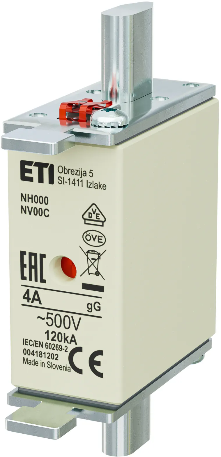 Wkładka topikowa NH000 gG 4A/500V 004181202