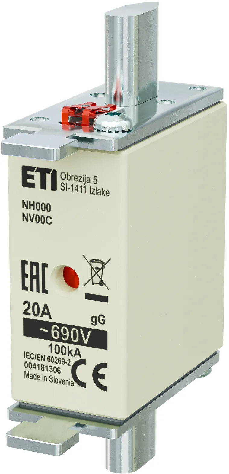 Wkładka topikowa NH000 gG 20A/690V 004181306