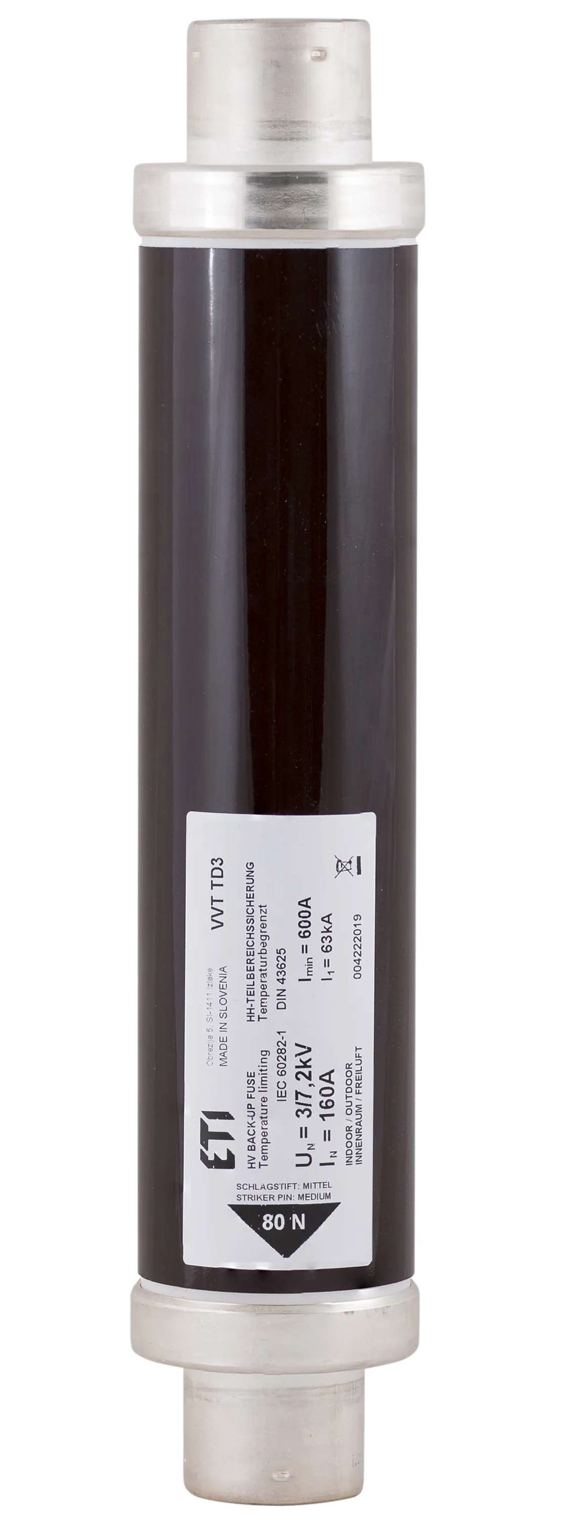 Wkładka topikowa VVT-D3 7,2kV/6,3A 442 004222606