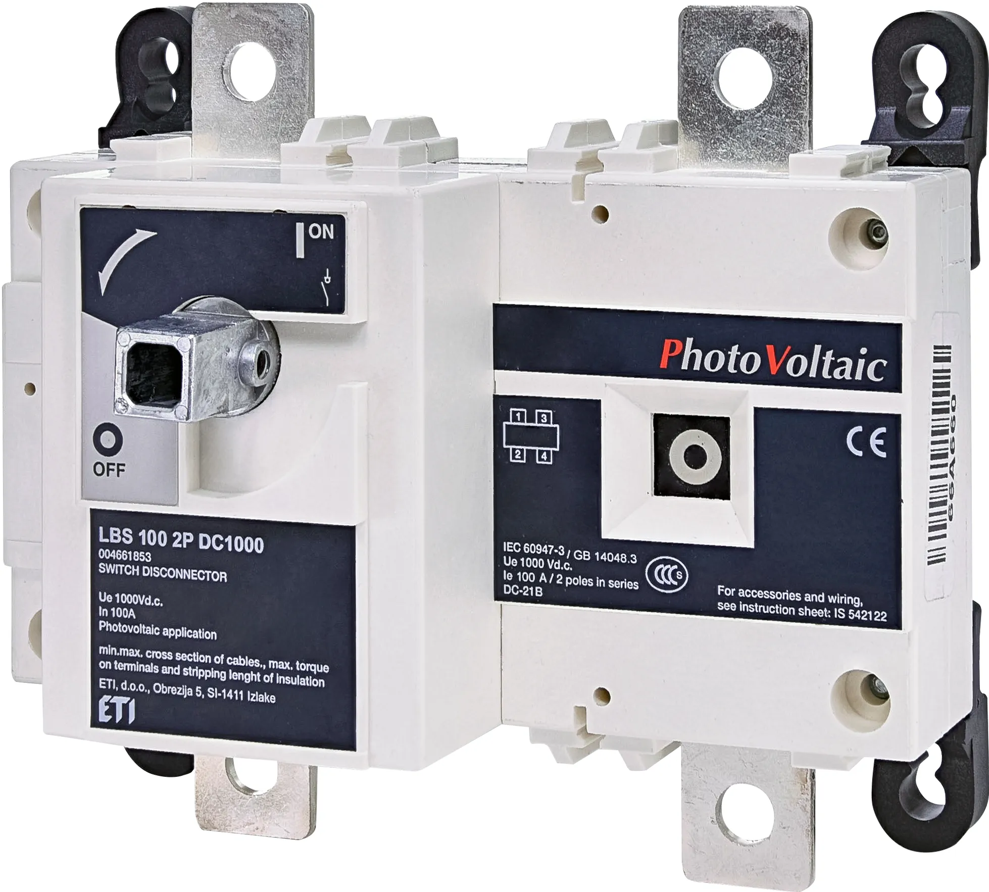 Rozłącznik PV - DC LBS 100 2P DC1000 004661853