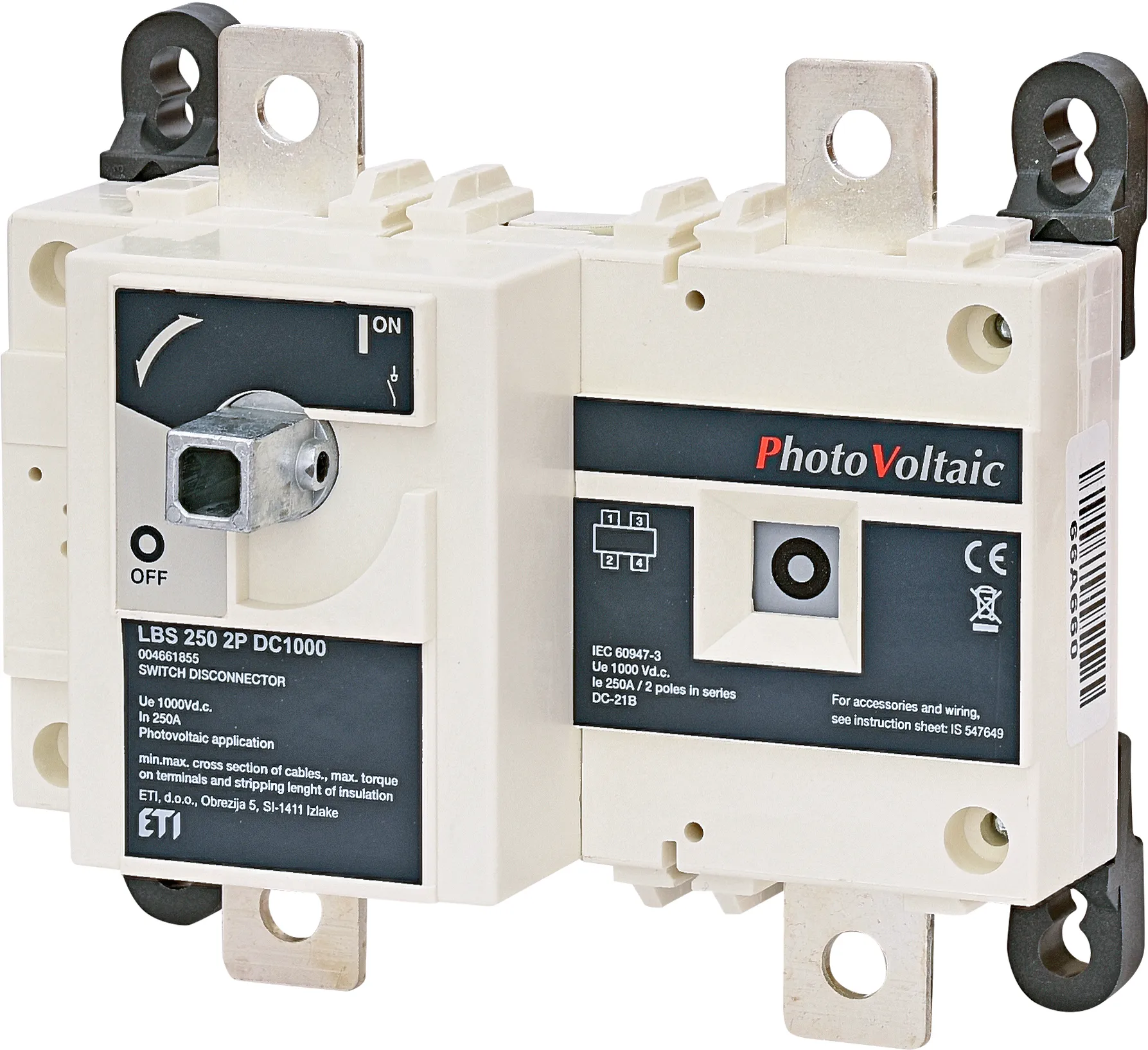 Rozłącznik PV - DC LBS 250 2P DC1000 004661855