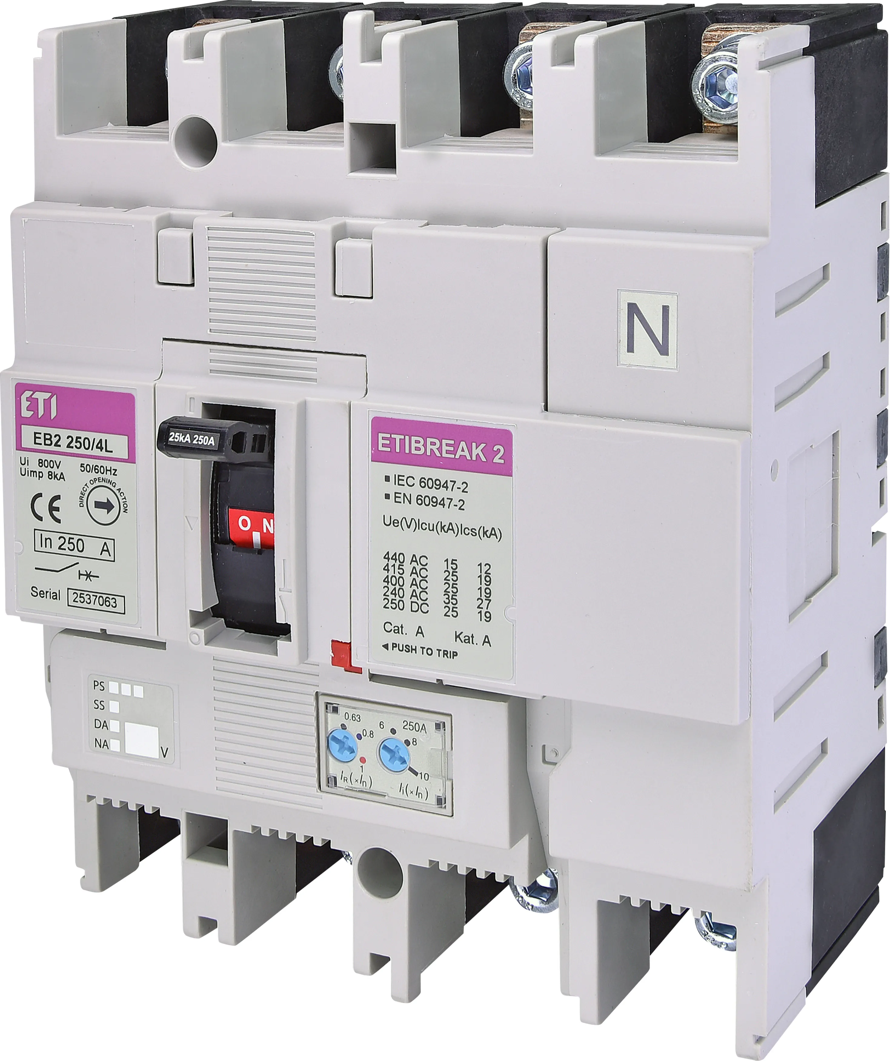 Wyłącznik mocy EB2 250/4L 250A 4p 004671076