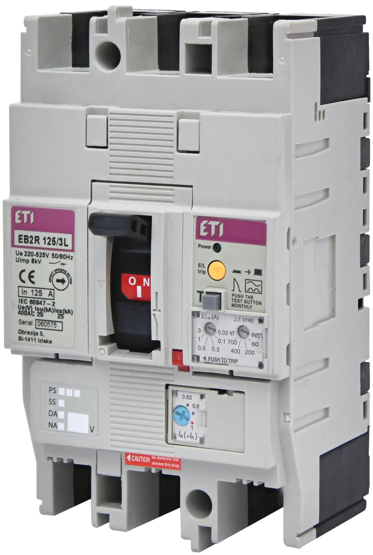 Wyłącznik mocy EB2R 125/3L 125A 3P 004671506