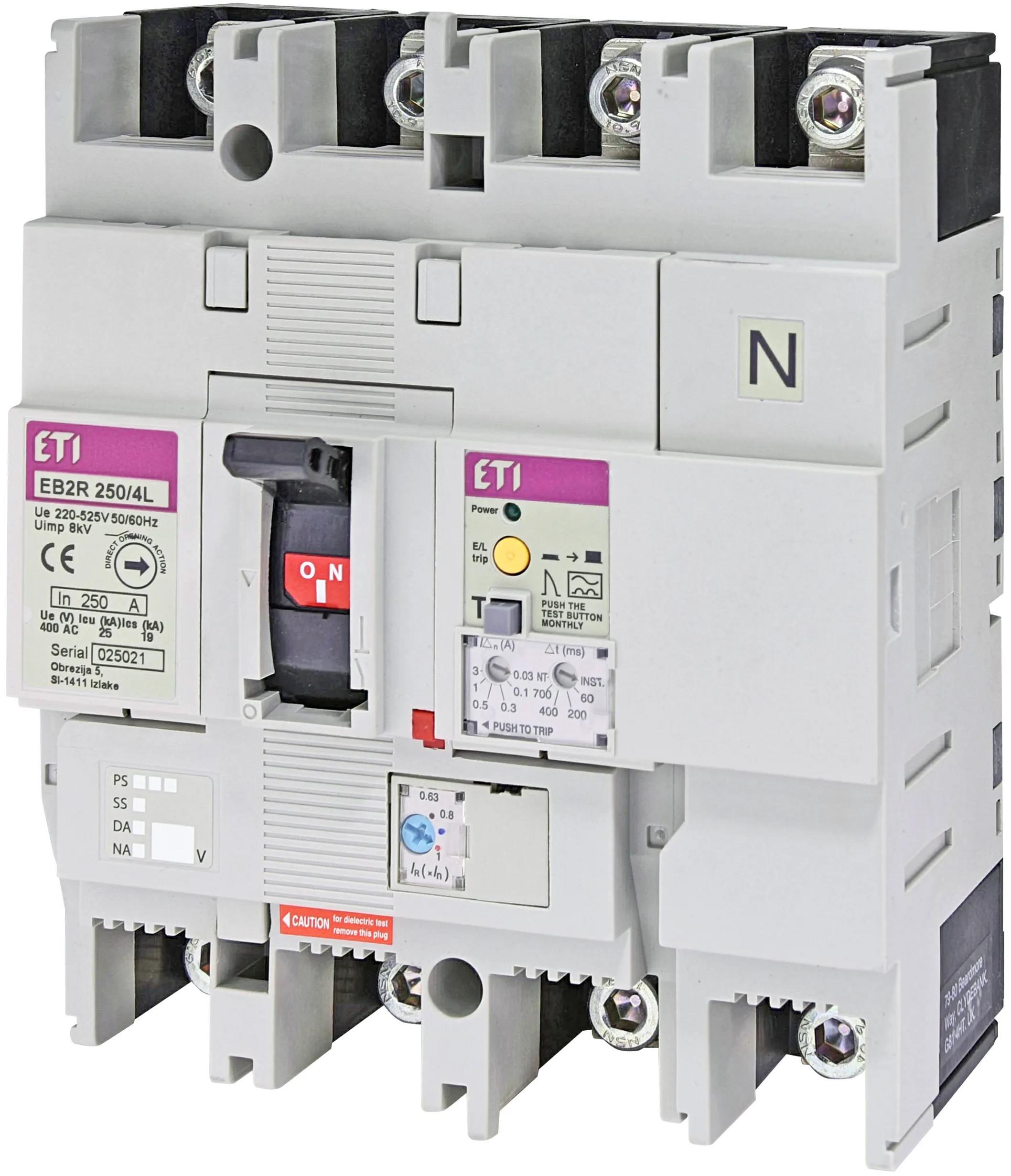 Wyłącznik mocy EB2R 250/4L 250A 4P 004671584