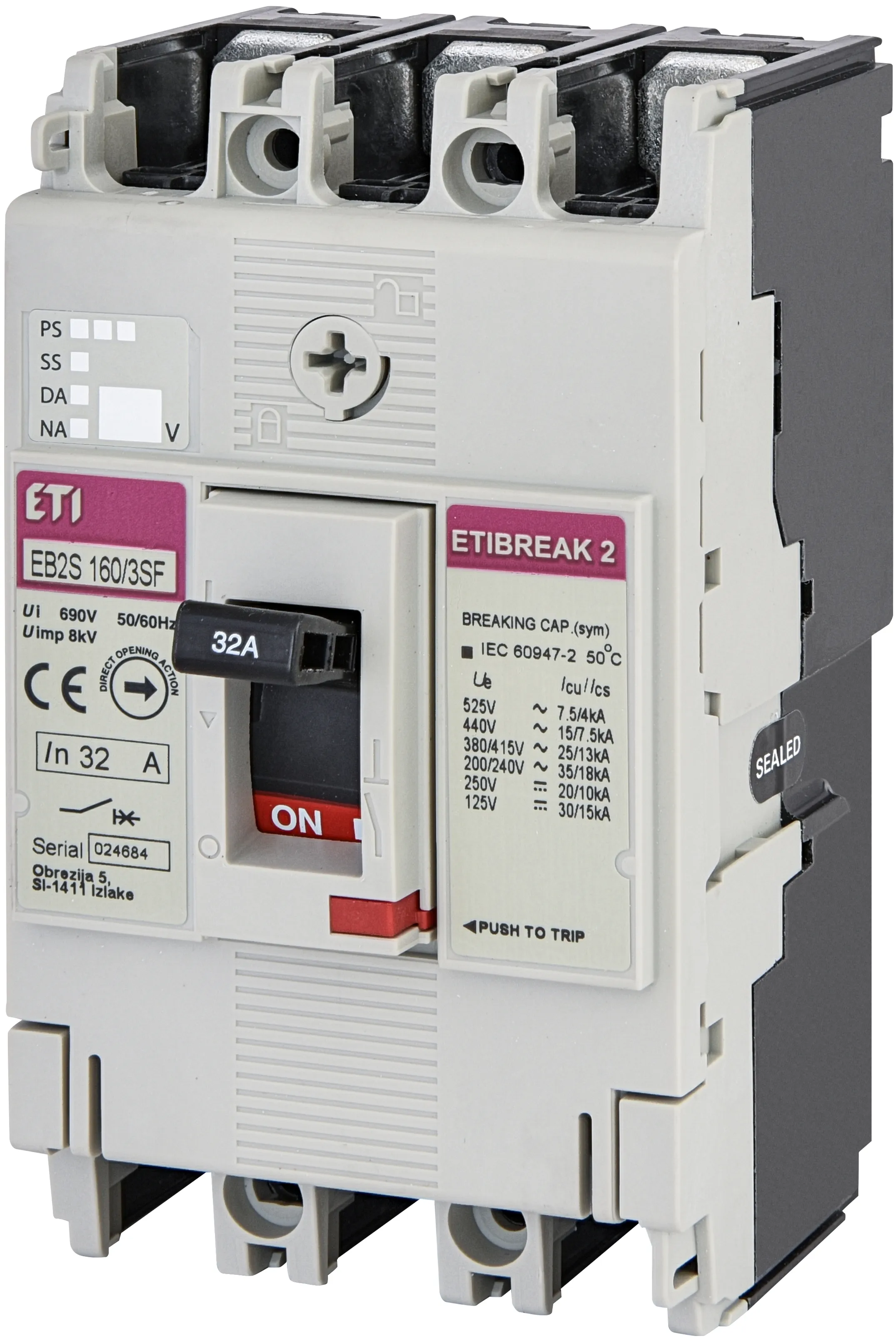 Wyłącznik mocy EB2S 160/3SF 32A 3p 004671830