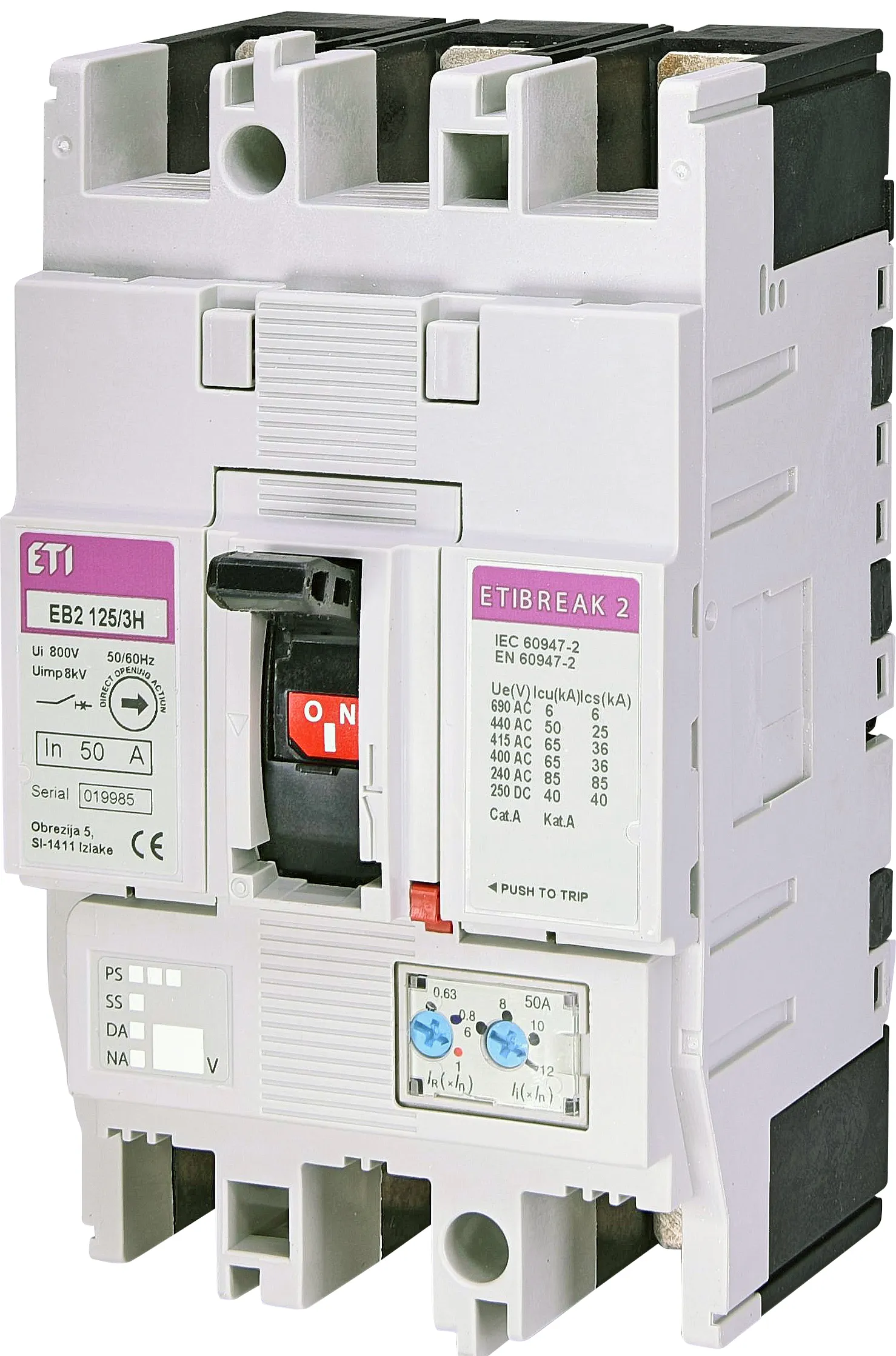 Wyłącznik mocy EB2 125/3H 20A 3p 004672101